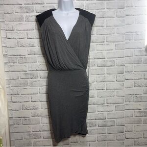 Adelyn Rae Cinched Waist Layered V-Neck Dress NWT Small